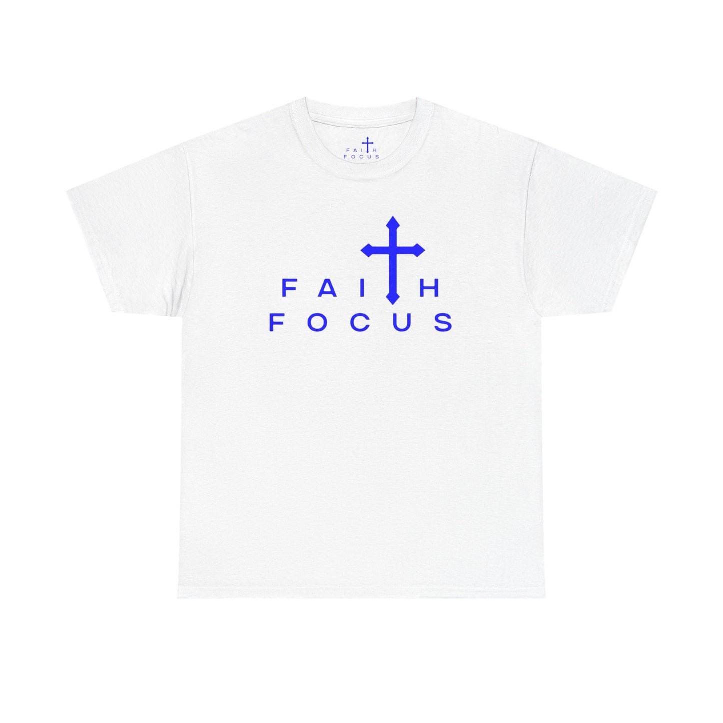 White and Blue Faith Focus Graphic Tee