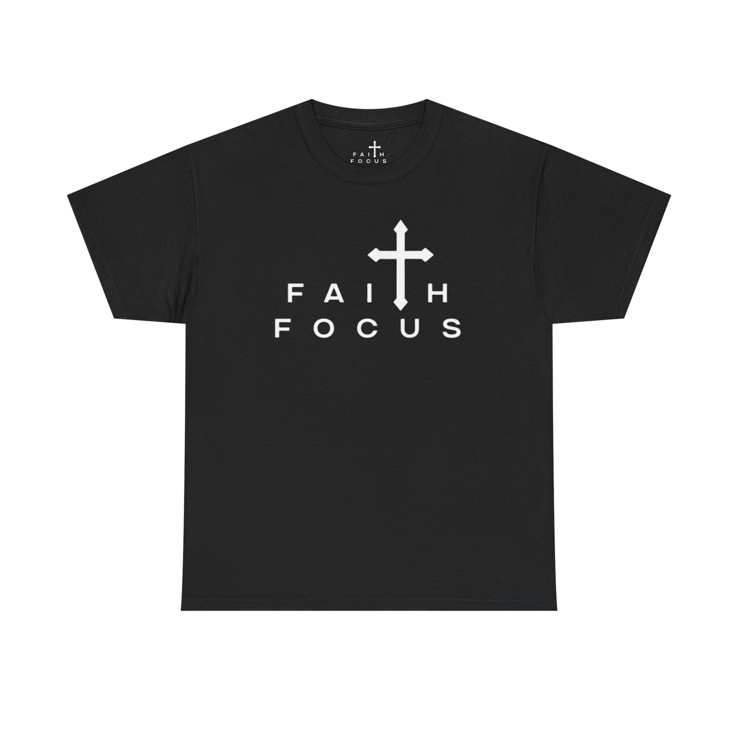 BLACK and WHITE Faith Focus Unisex Tee