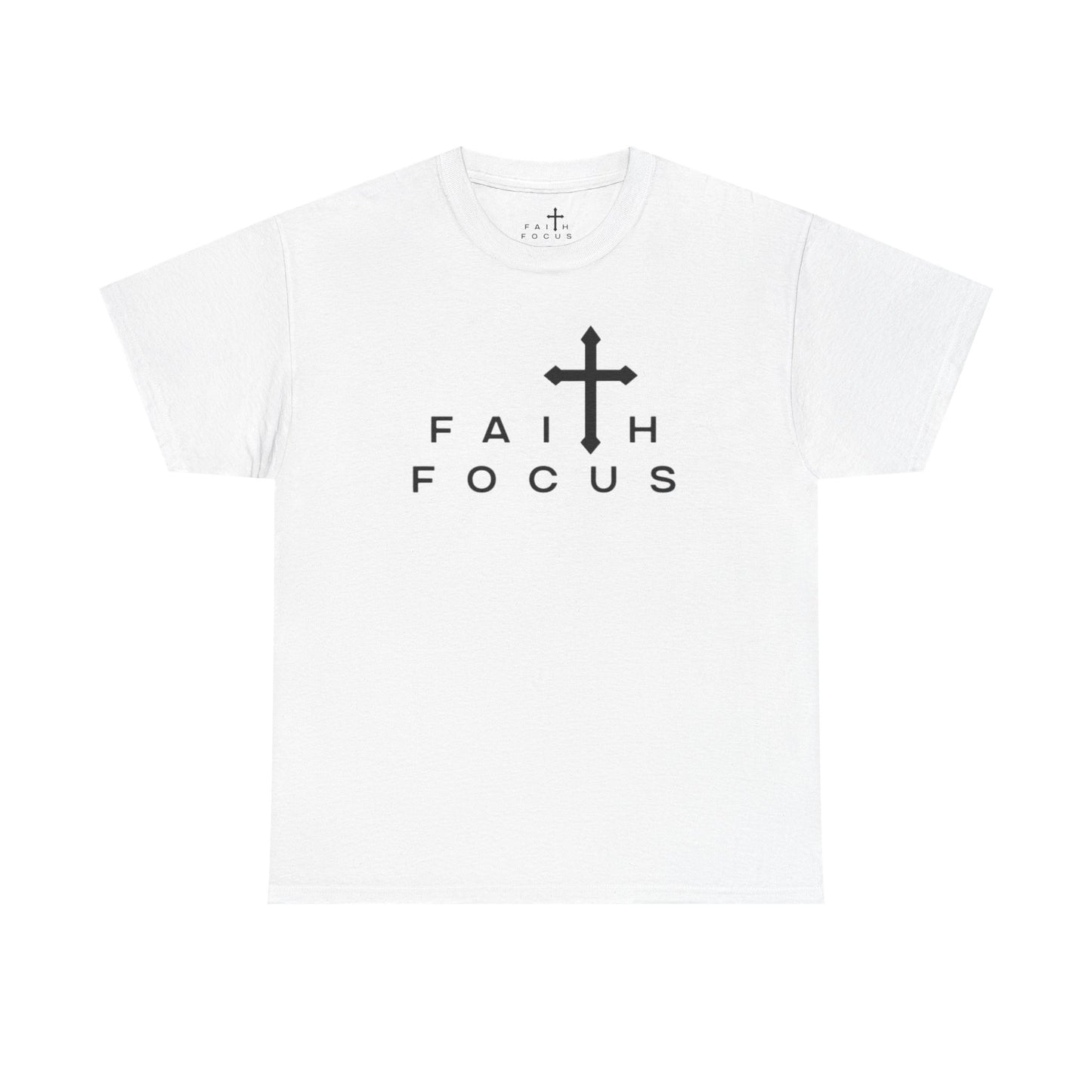 WHITE and BLACK Faith Focus Unisex Tee