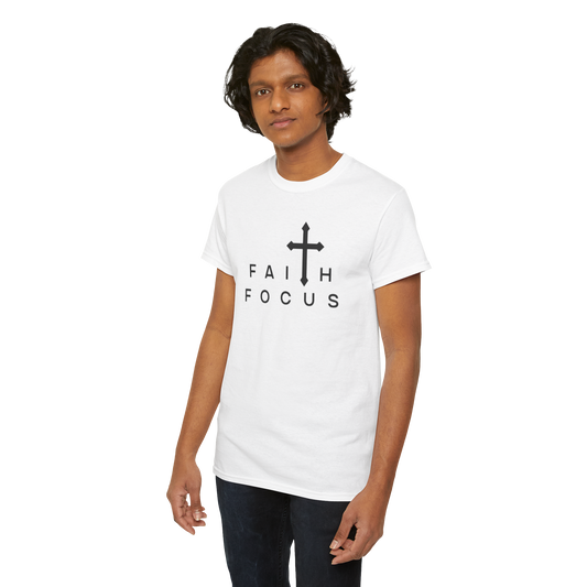 WHITE and BLACK Faith Focus Unisex Tee