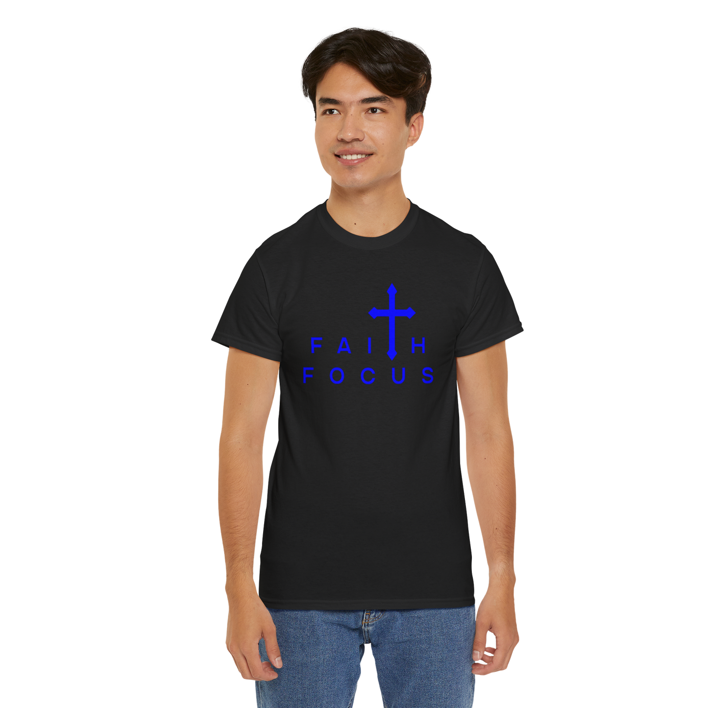 BLACK and BLUE Faith Focus Unisex Tee