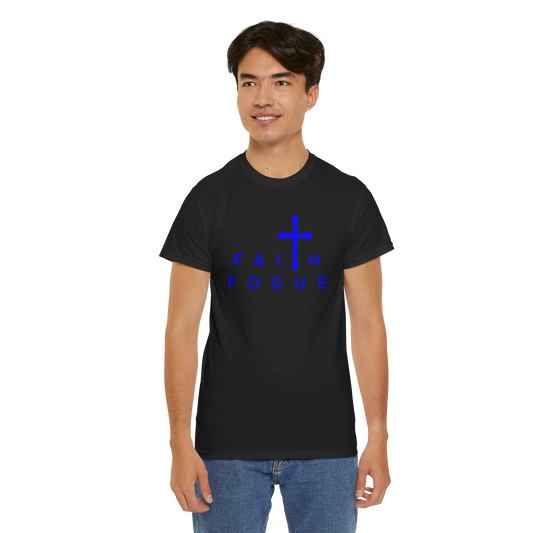 BLACK and BLUE Faith Focus Unisex Tee